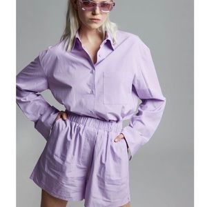 NWT The Frankie Shop Lui set in Lilac